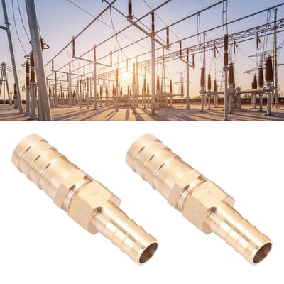 Raccord Laiton Queue de Tuyau Réducteur Bouchon Réducteur Connecteur(10mm 12mm 2pcs ) beige