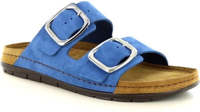 Rohde 5879 - Volwassenen Dames slippers - Kleur: Blauw - Maat: 42