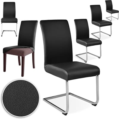 Set van 6 Stretch PU Stoelhoezen - Waterdichte en Wasbare Faux Leather Hoezen voor Eetkamerstoelen, Perfect voor Restaurant en Bruiloft