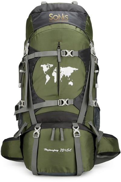 SoNis- Backpack - Groen - 79 x 33 x 23 cm - Backpack Organizer - Backpack 75 Liter - Backpack Heren - Backpack Vrouwen - Back Pack Heren - Back Pack Vrouwen - Flightbag