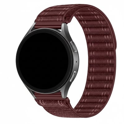 Nylon bandje - geschikt voor Garmin Venu (2 Plus) / Venu SQ (2) / Vivomove (Style - Sport) / Vivoactive 3 / 5 / 6 / Forerunner 55 / 165 / 245 / 645 / 570 - 42mm - bordeaux
