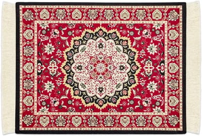 Creatieve Mini Oosterse Tapijt Muismat met Katoenen Franje 28 x 18 cm - Ideaal voor Computer, Bureau Accessoires en Gaming