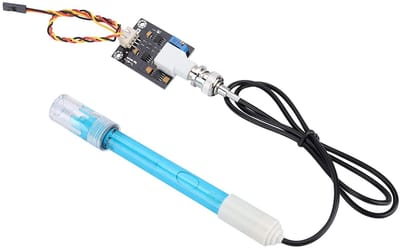 pH sensor module met gecombineerde elektroden en testcodes | Perfect voor zwembaden en aquatische omgevingen | Analoog meetinstrument voor nauwkeurige pH-bepalingen