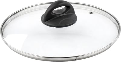 Glas deksel 32 cm wit