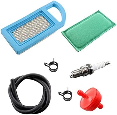 Geschikt voor Luchtfilter Voorfilter Brandstoffilter Bougie voor Briggs & Stratton 613022 650821 697152 697775 698413 797007 794421 5079 298090 OHV 10-13,5 pk motoren