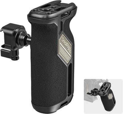 NATO Zijkant Handgreep voor Links en Rechts, 360° Rotatable Universele Camera Handgreep met Antislip Silicones, Geschikt voor Fotografie en Videografie