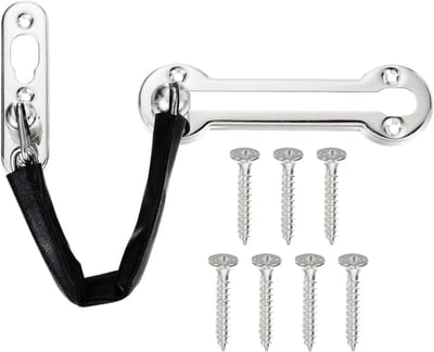 Deurketting slot - Deurbeveiliging ketting - Extra veiligheid thuis - Duurzaam roestvrij staal - 128 mm lengte - Geborsteld zilver