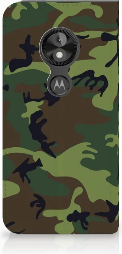 Motorola Moto E5 Play Hoesje met Magneet Army Dark