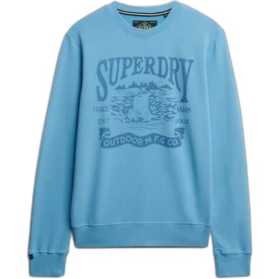 Superdry Retro Outdoor Relaxed Fit Sweatshirt Blauw M Man