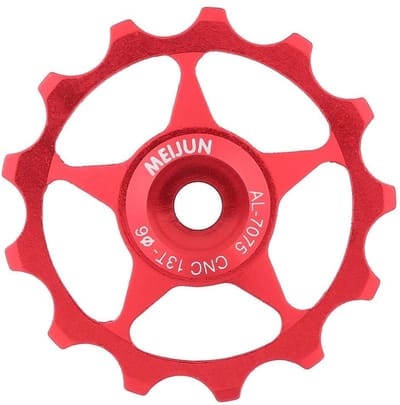 Dailygoods- Ondersteuningswiel 11T/13T - Aluminium Legering - Lichtgewicht - Schokbestendig - Kogelgelagerd - Geschikt voor Spindels 4/5/6 mm - Fietsrol