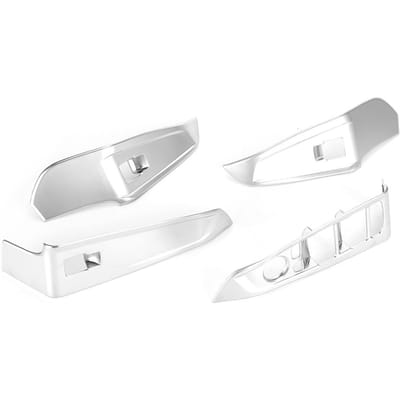 4 pièces ABS Chromé Couvercle de Garniture de Panneau d'Interrupteur de Lève-Vitre Convient pour Série 3 G20 G28 2020 white