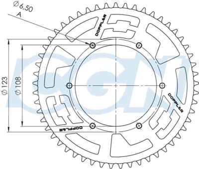 doppler ringwiel voor derbi 50 senda sm x-treme motorfiets na 2018 nieuw