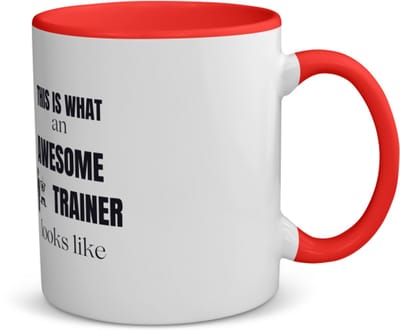 Akyol - this is what an awesome trainer looks like koffiemok - theemok - rood - Trainer - cadeau trainer - cadeau - coach cadeau - bedankt voor alles - 350 ML inhoud