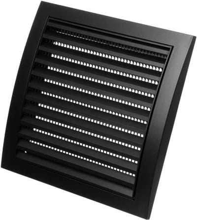 Ventilatierooster - Afsluitrooster Rooster - Afvoerlucht Ventilatie - Insectenbescherming - 190 x 190 mm - antraciet