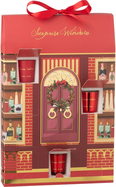 J-Line geurkaars Surprise Window - koraal/mix - 12 candles