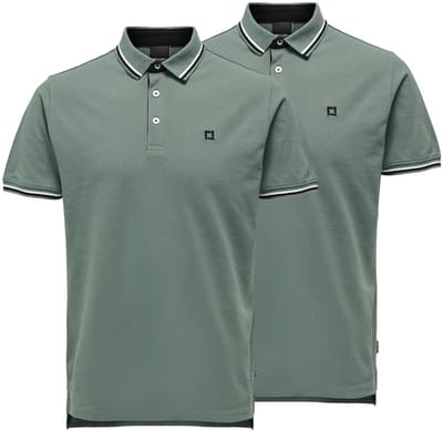 Only & Sons Heren poloshirt 2 pack Onsefletcher