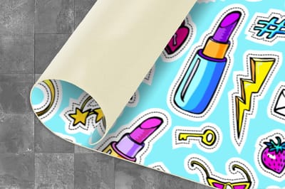 Keukenloper - Loper keuken - Design - Sticker - Make Up - Ringen - 120x60 cm - Keukenloper vinyl