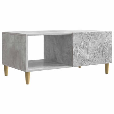 vidaXL - Salontafel - Betongrijs - 90 - x - 50 - x - 40 - cm - Bewerkt - hout