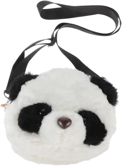 NTHProducts - Panda schoudertas - Fluffy handtas - Multicolor - Schattige panda tas - Ideaal voor meisjes - Ruime en zachte tas