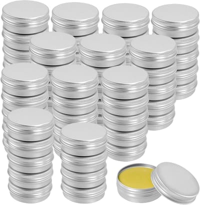 60 Stuks 30ml Aluminium Blikken met Deksel, Ideaal voor Kaarsen Maken en DIY Ambachten