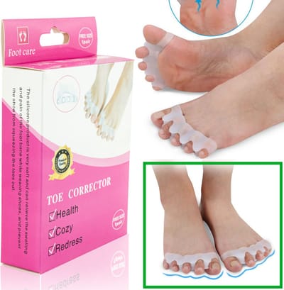 Hallux valgus Teenspreider - Teencorrector voor alle Tenen - Grote teen - Kleine teen - Spreider Corrector - One Size