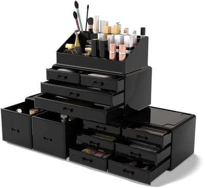Unyqoos ® Stijlvolle en Ruime Make-up Organizer met Vier Lagen voor Slaap- en Badkamergebruik