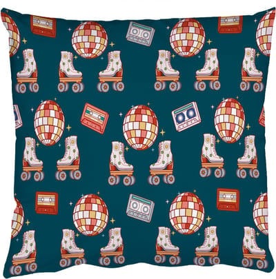 Sierkussens - Kussentjes Woonkamer - 50x50 cm - Rolschaatsen - Patroon - Disco
