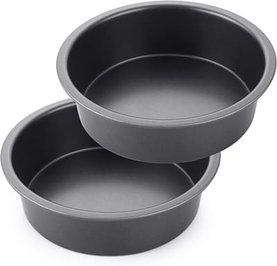 Set van 2 Ronde Bakvormen 20 cm met Anti-aanbaklaag en Brede Grepen