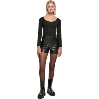 Urban Classics - Synthetic Leather Korte broek - XXL - Zwart