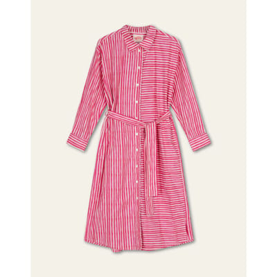 Oilily Dierama Stripe Jurk- maat42 Raspberry Sorbet