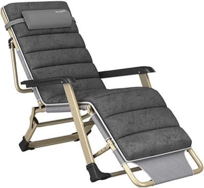 Balkon Kantoor Stoel - Relaxer Ligbed - Buiten Ontspannen - Opvouwbaar Verstelbaar - 178x68x25 cm - Veelkleurig