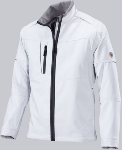 BP 1868-572 BP® Softshell werkjack - wit/lichtgrijs M - OUTLET