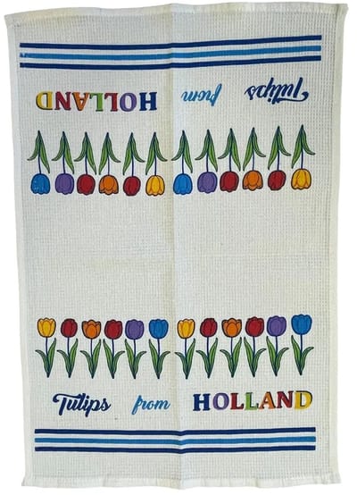 Theedoek Tulips from Holland - 100% katoen - Katoenen keukendoeken - Theedoeken met Hollandse prints