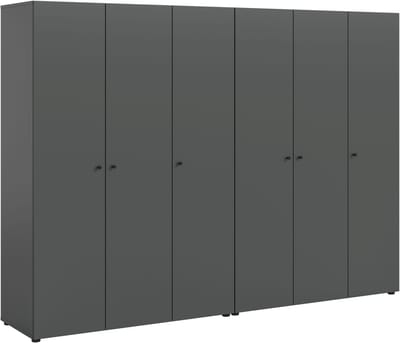 xonox.home Darw kledingkastcombinatie (B/H/D: 240x176x51 cm) antracietkleurig