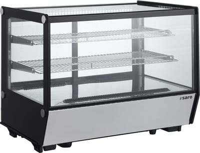 SARO Toonbankkoeling ALICE 202 – 200 Liter – Glazen Koelvitrine met Dubbel Glas – RVS – Professioneel
