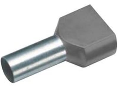Vogt Verbindungstechnik 460612D Dubbele adereindhulzen 4 mm² Deels geïsoleerd Grijs 100 stuk(s)