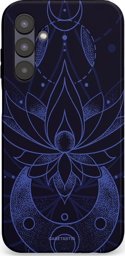 Casetastic Hoesje Geschikt voor Samsung A25 - Stijlvolle Beschermende Duo-layer Case - Lotus Nacht