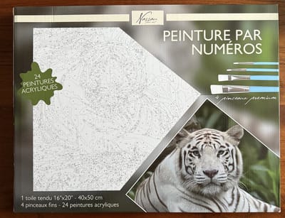Nassau Fine Art paint by number (40x50 cm) Witte tijger