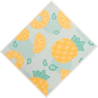 Keuken Afwasdoeken - Houtpulp Doekjes - Keuken Schoonmaken - Zeer Absorberend - 18x18 cm - Ananas