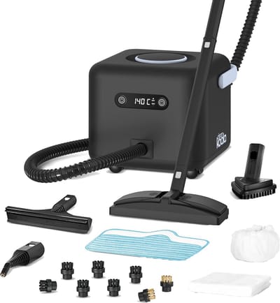 Multi Stoomreiniger - Krachtige Stoom - Grondig Schoonmaken - 21 Accessoires - 2.2L Tank - Zwart Blauw