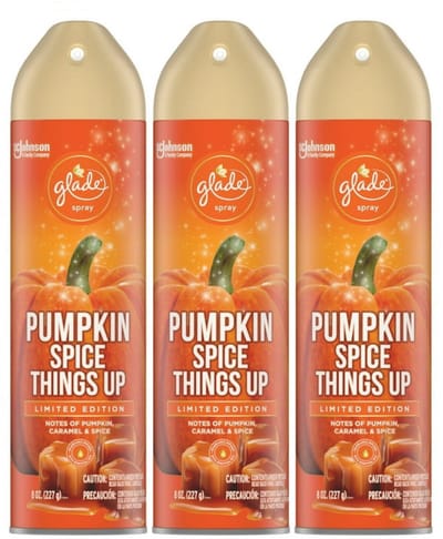 Glade - pumpkin spice things up - luchtverfrisser - huiskamer spray - herfst - room spray - Caramel - pumpkin