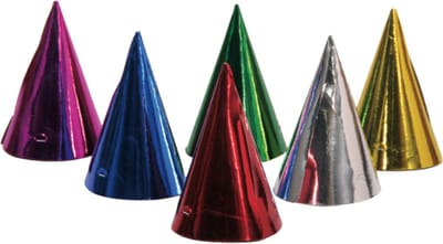 Folat - Punthoedjes prismatic assorti - 6 stuks