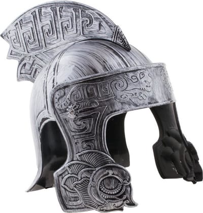Ridder of Romeinse strijder verkleed helm - zilver - voor volwassenen - kunststof