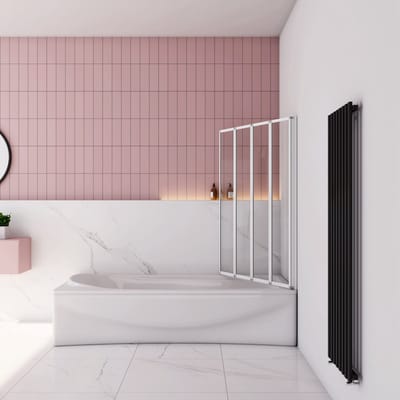 Badwand 4 panelen vouwbaar 90x140cm