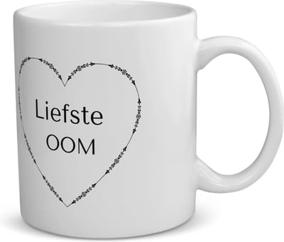 Akyol - liefste oom koffiemok - theemok - Oom - de liefste oom - verjaardag - cadeautje voor oom - oom artikelen - kado - geschenk - 350 ML inhoud