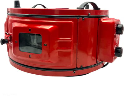 Teffo - ronde elektrische oven - vrijstaand - thermostaat - 32 liter - rood