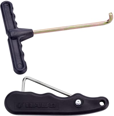 Golden crown - Skate Lace Tightener - Handvat met Haken - Zwart - Kunststof - Voor IJs- en Figuurschaatsen - Compact formaat