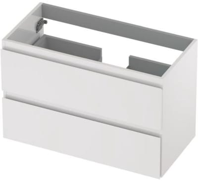 INK - Onderkast 2 Laden Greeploos Gelakt - 800x400x520 Mm - Hoogglans Wit