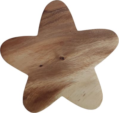 Floz Design houten onderzetter stervorm - houten ster - pannenonderzetter - onderzetter voor bloempot of theepot - fairtrade