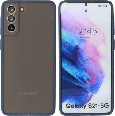 BestCases - Hoesje Geschikt voor Samsung Galaxy S21 Plus - Hard Case Telefoonhoesje - Blauw